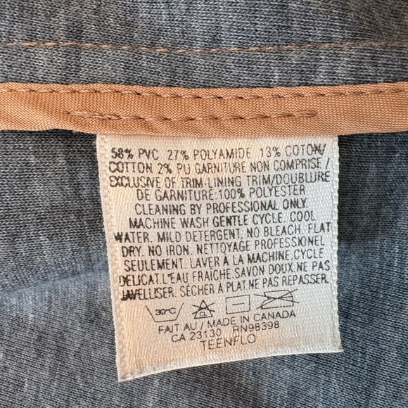 Teenflo Tan Faux Leather Jacket with Cotton Lining - Picture 5 of 6